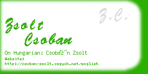 zsolt csoban business card